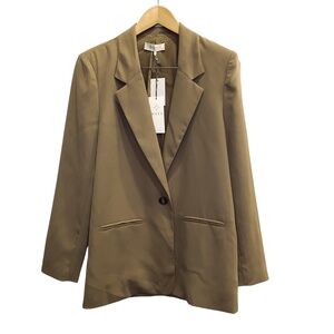 NWT Women’s Wayf Tan Single Button Blazer sz M